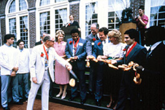 Culinary Institute of America President Ferdinand E. Metz at the opening of the American Bounty Restaurant at the CIA Hyde Park, NY campus.