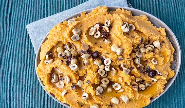 Mashed Sweet Potatoes with Hazelnut Brown Butter