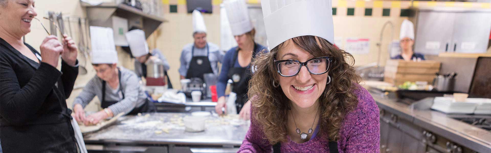 having fun in a foodie class