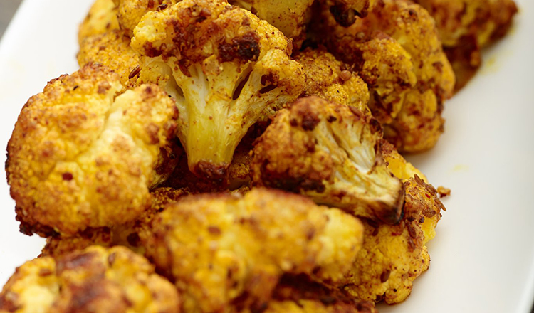 Roasted Curried Cauliflower