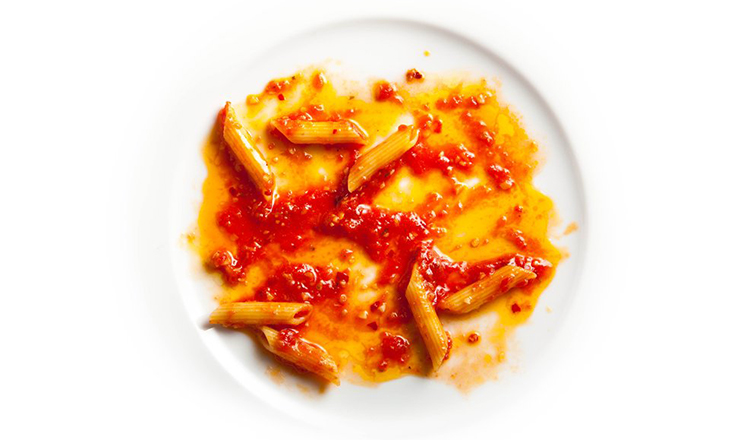 Pennette all’arrabbiata (Pennette With Spicy Garlic-Tomato Sauce)