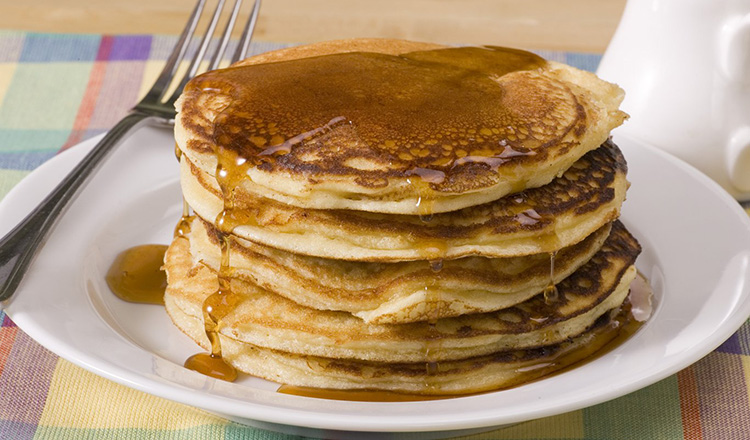 Stack of buttermilk pancakes