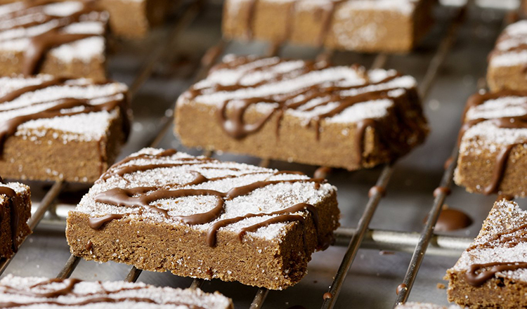 Chocolate Cappuccino Shortbread With Dark Chocolate Glaze