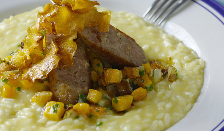 Risotto With Winter Squash & Sweet Sausage