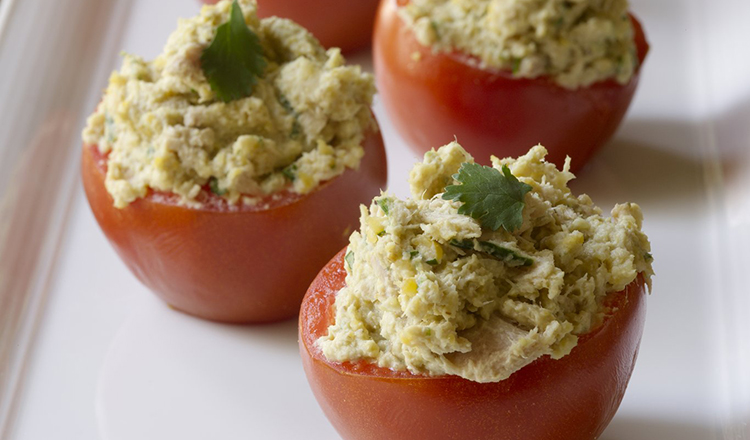 Tahini & Tuna–Stuffed Tomatoes