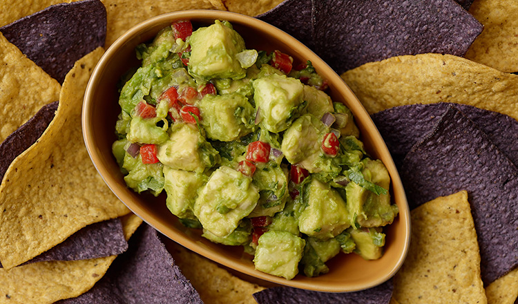 Guacamole and tortilla chips