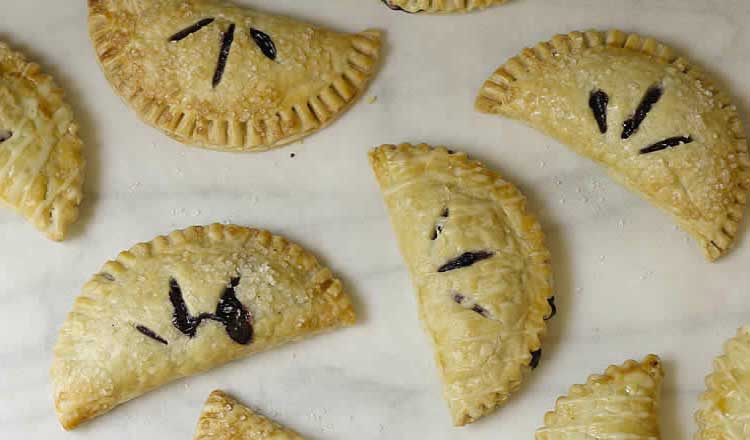 lemon glazed blueberry hand pies