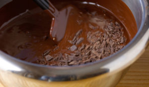 Melted chocolate in a bowl