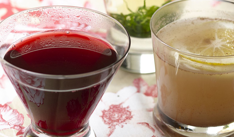 Hibiscus flower water and Sumac Berry Tea