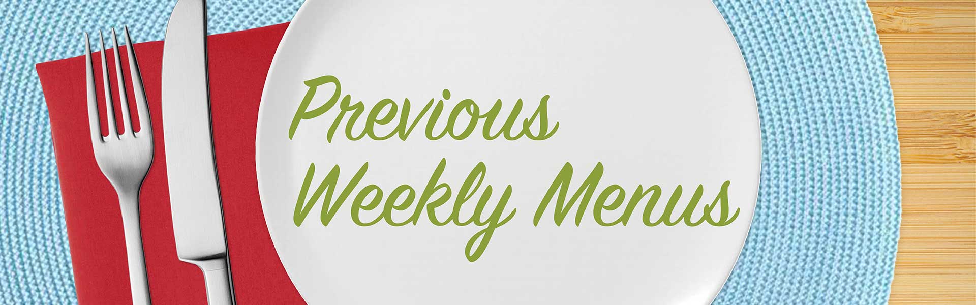 Previous Weekly Menus image