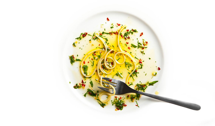 Spaghetti with Garlic, Oil, and Hot Pepper.