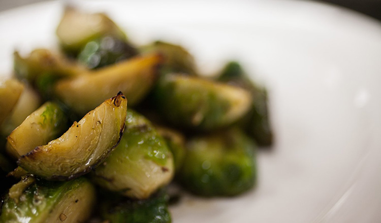 Cooked Brussels sprouts