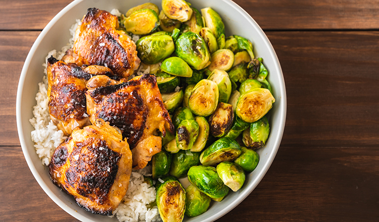 Honey-Lime Chicken with Brussels Sprouts