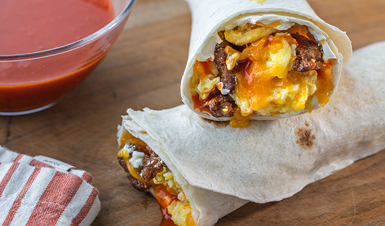 Double Cheese Breakfast Burrito