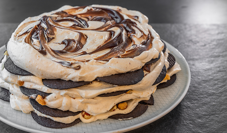 Chocolate Peanut Butter Icebox Cake