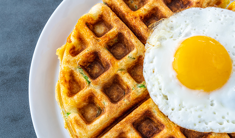 Savory Cheddar and Scallion Waffles