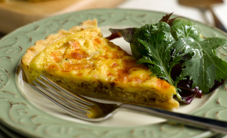 Carmelized onion quiche