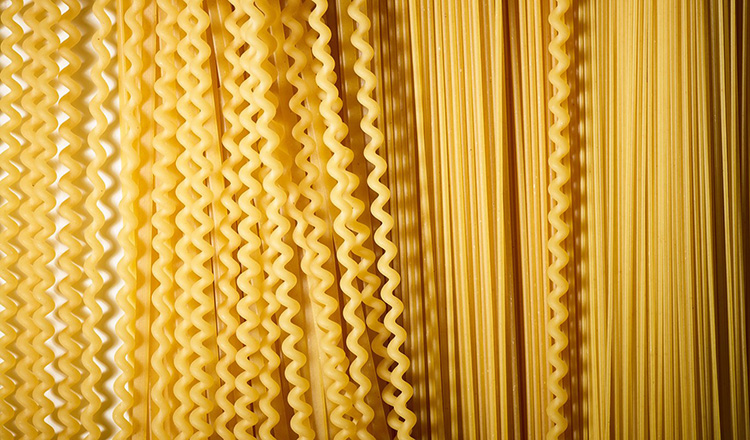 Various dried pastas