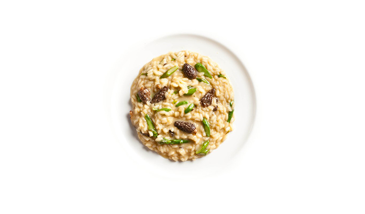 Risotto with wild Asparagus and Morels.