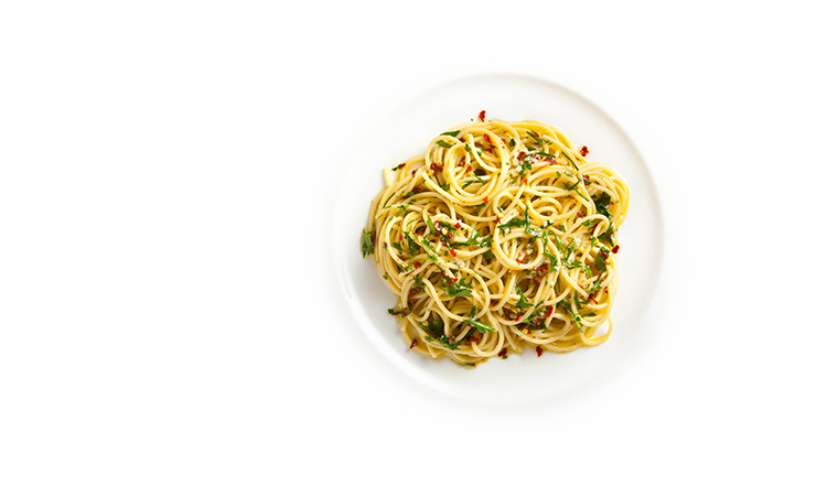 Spaghetti with Garlic, Oil, and Hot Pepper.