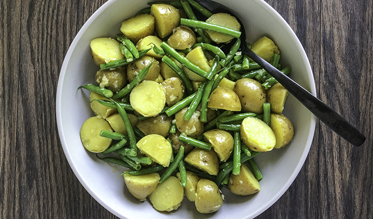 Green Bean and Potatoes salad in a bowl