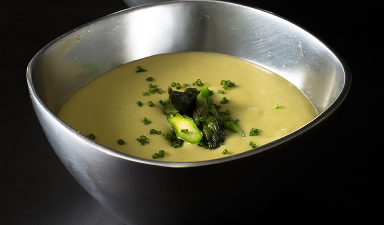 Asparagus Edamame Soup