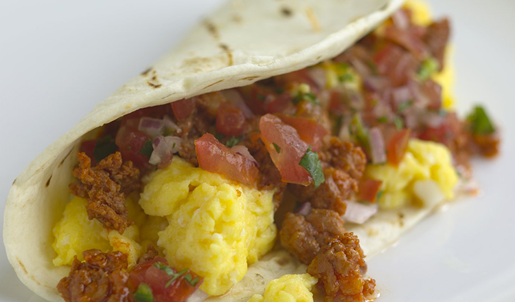 Chorizo in Tortillas with Salsa