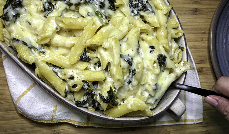 Lemon Baked Pasta with Broccoli Rabe