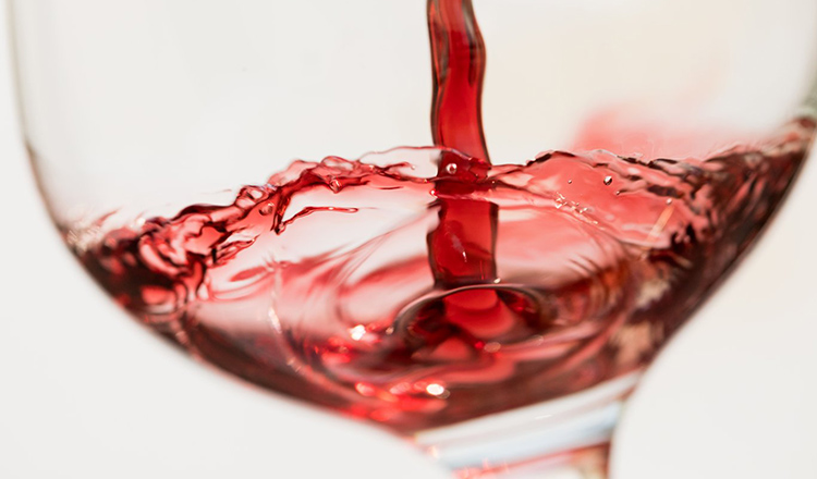 Wine pours photographed on The Culinary Institute of America's New York campus.