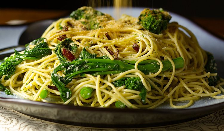 Spaghetti with Broccoli Rabe and Pancetta