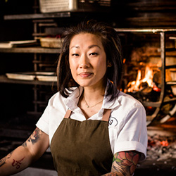 CIA alumni, Chef Katianna Hong ’05, cooking at home for the Around the Kitchen Table live cooking demos series. CIA alumni, Chef Katianna Hong ’05, cooking at home for the Around the Kitchen Table live cooking demos series.