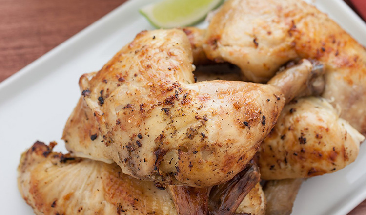 Spit Roasted Garlic and lime Chicken