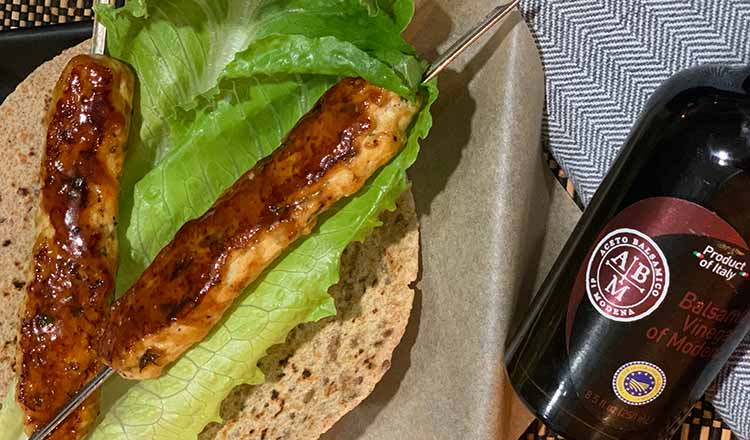 Honey and Balsamic Vinegar of Modena PGI Glazed Chicken Kofta Kebabs