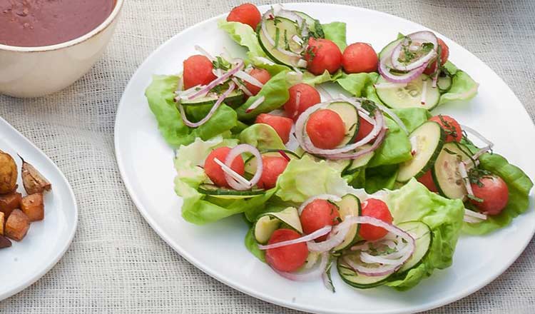 Watermelon and cumber salad