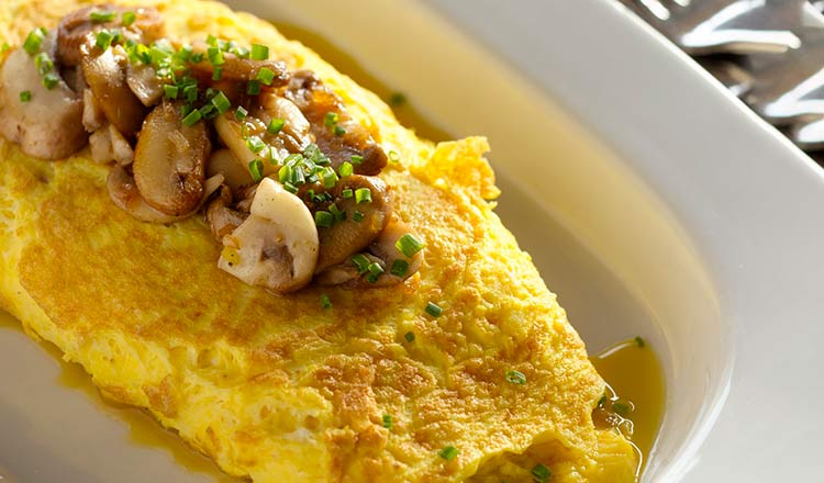 Mushroom and Chive Omelette