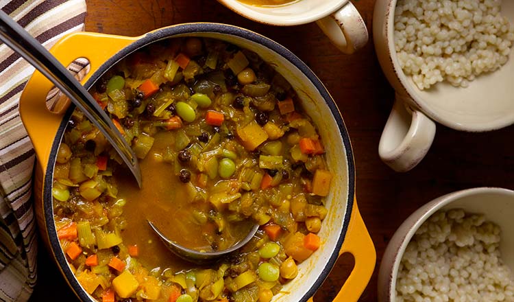 Pumpkin, Zucchini, and Chickpea Tagine