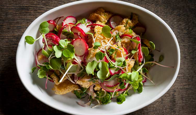 Radish Salad with Pork Cracklings