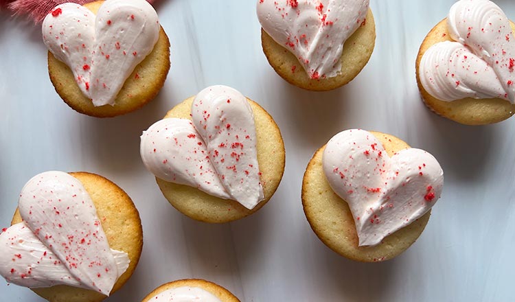 Rose and Strawberry Cupcakes