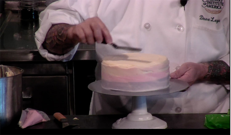 Making pink cake