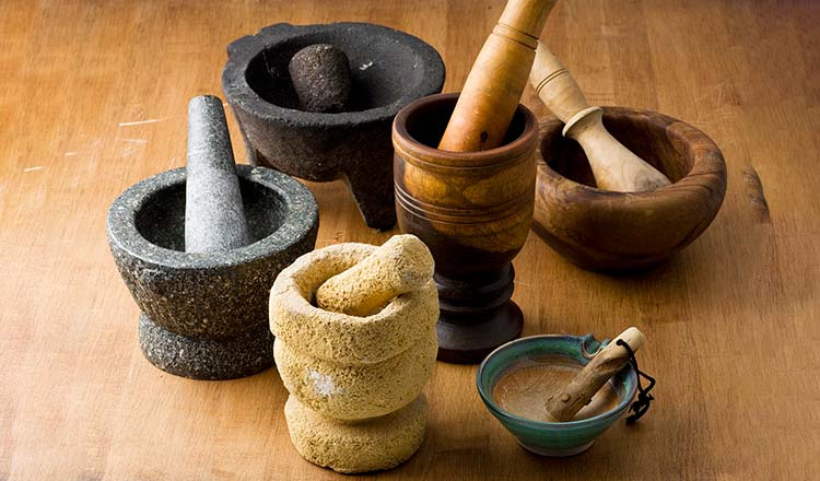 Mortars and pestles