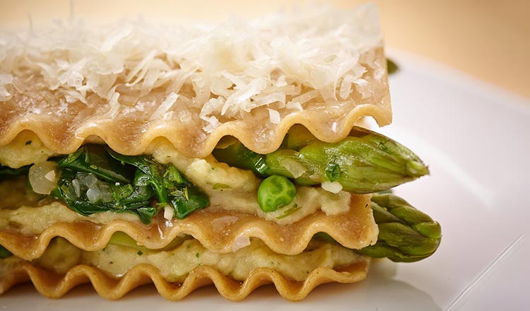 Individual Lasagnas with Spring Vegetables