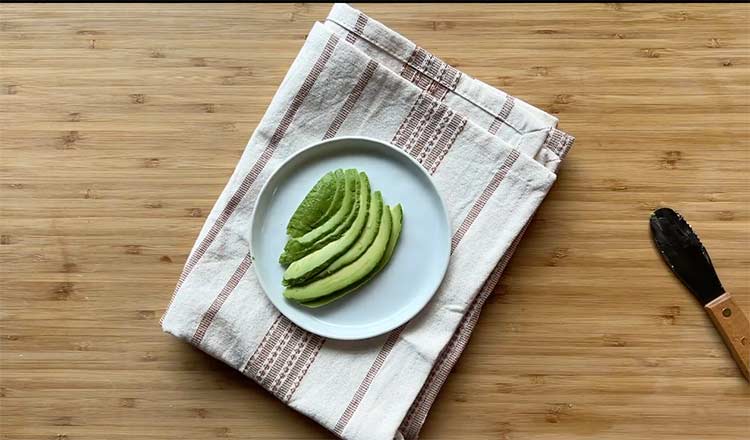 Sliced avocado