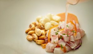 Ceviche Tradicional con Leche de Tigre (Peruvian Ceviche with Leche de Tigre)