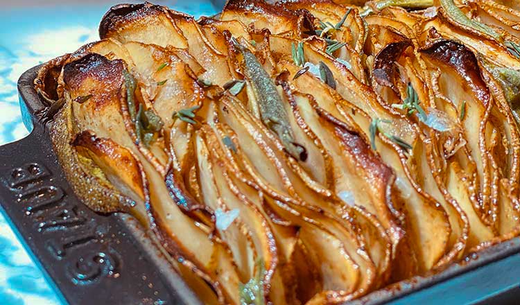 Balsamic Vinegar of Modena P.G.I. Leafy Mille-Feuille Potatoes