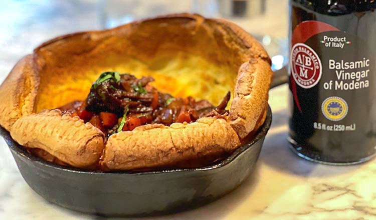 Balsamic Vinegar of Modena P.G.I.-Braised Short Ribs in a Dutch Baby