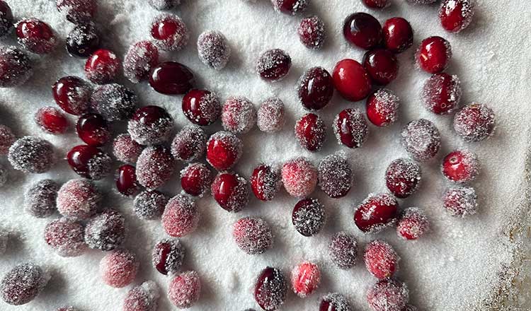 Sugared cranberries