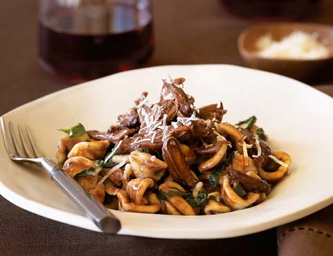 Cabernet Braised Short Ribs with Chard and Orecchiette