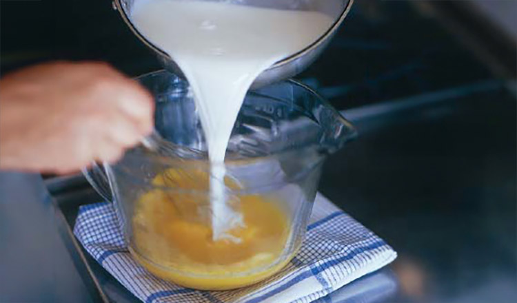 tempering eggs