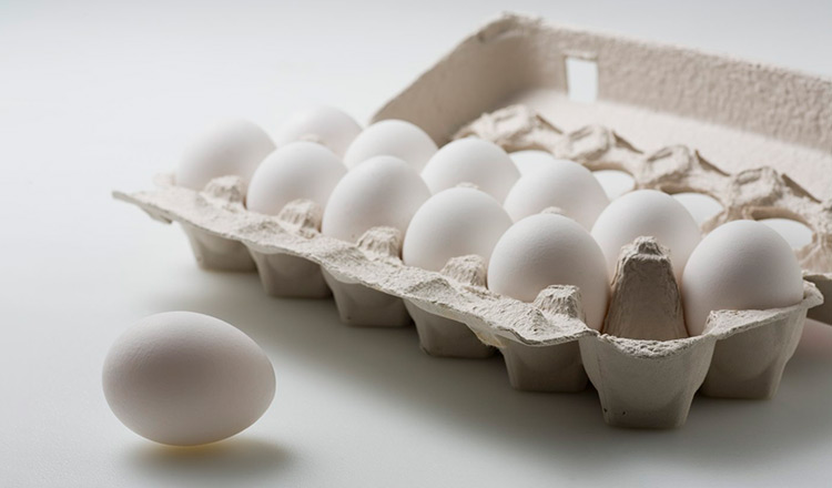 Eggs in a carton