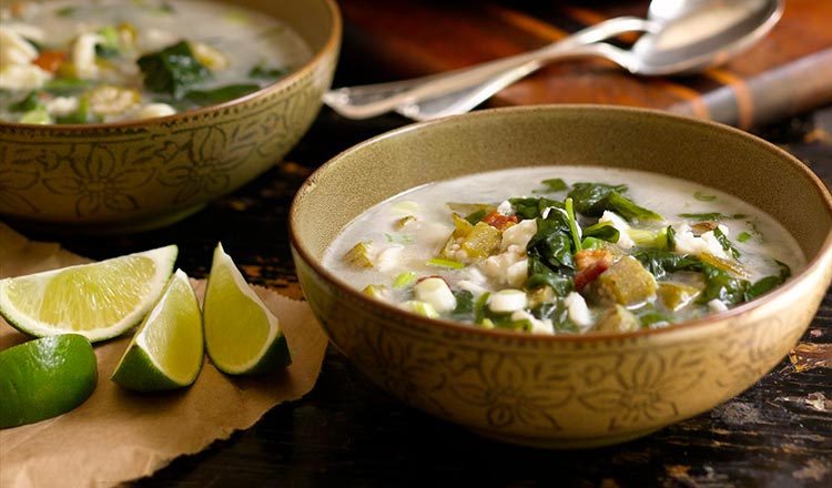 Bowl of Callaloo soup